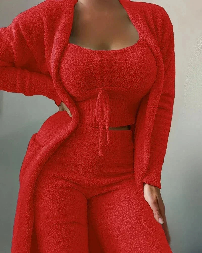 Loungewear Set Three Piece Breathable Relaxed Fit