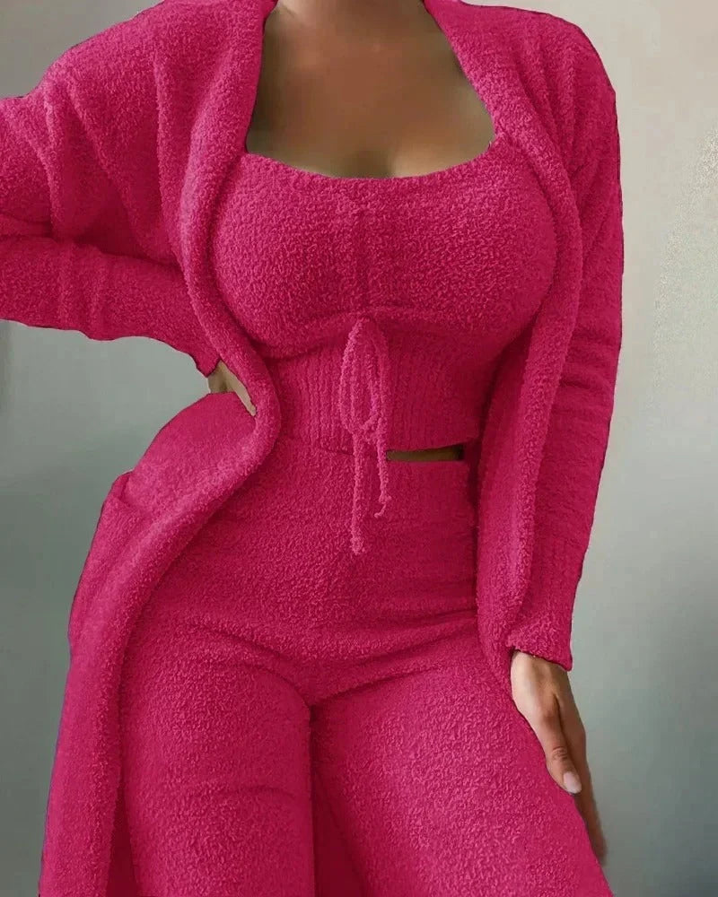 Loungewear Set Three Piece Breathable Relaxed Fit