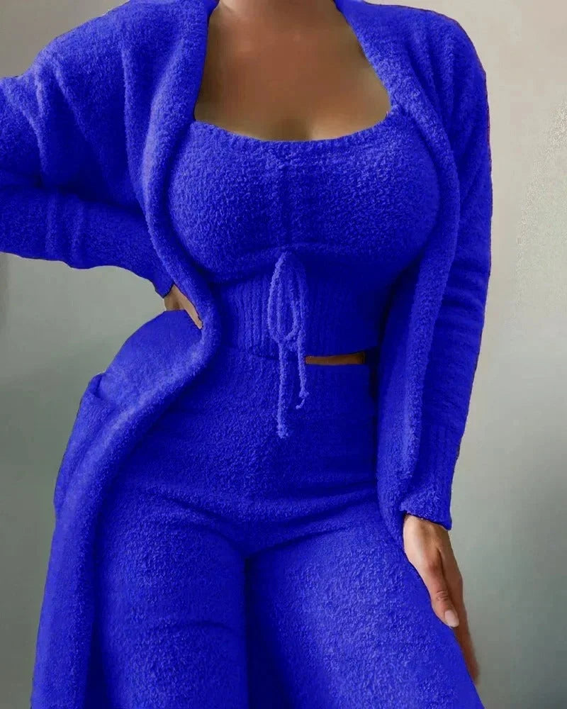 Loungewear Set Three Piece Breathable Relaxed Fit