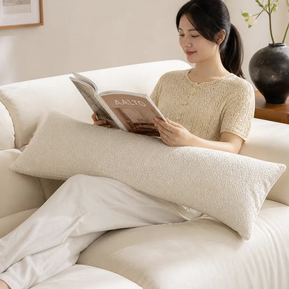 Lumbar Pillow Extra-Long Ergonomic Bouclé Cover