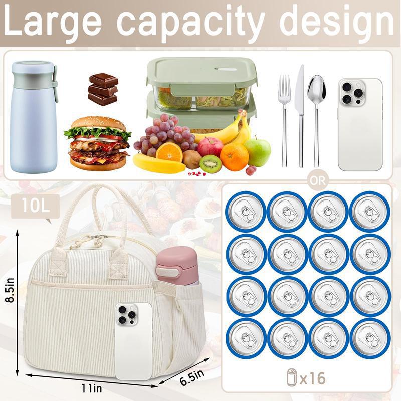 Lunch Bag Insulated Compact Hot & Cold Easy-Clean