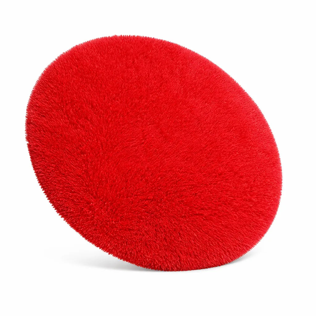 Machine Washable Non-Slip Fluffy Round Rug