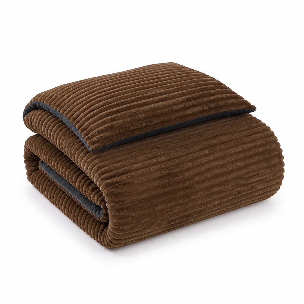 Machine-Washable Velvet Fleece Duvet Cover