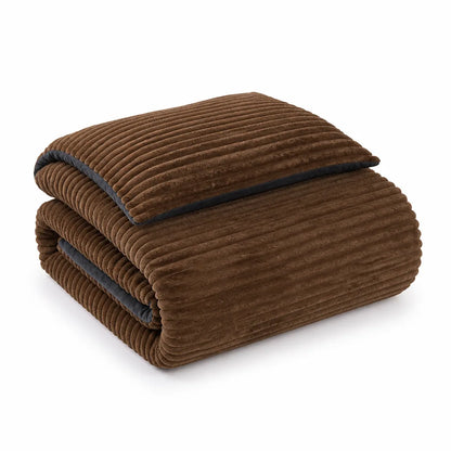 Machine-Washable Velvet Fleece Duvet Cover