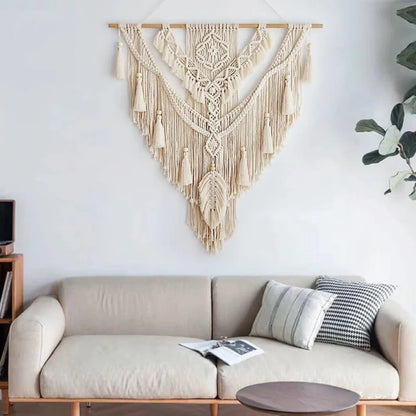 Macramé Wall Hanging Hand-Knotted Scandinavian Boho