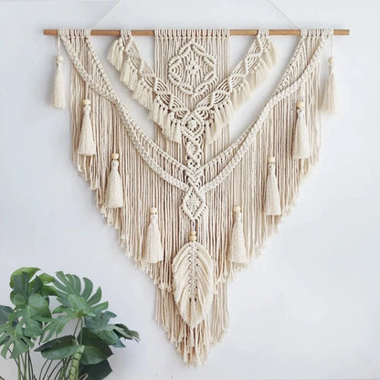 Macramé Wall Hanging Hand-Knotted Scandinavian Boho