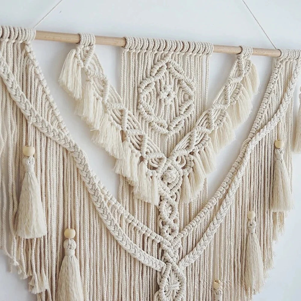 Macramé Wall Hanging Hand-Knotted Scandinavian Boho