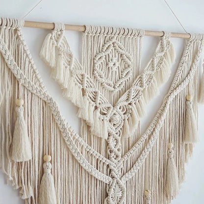 Macramé Wall Hanging Hand-Knotted Scandinavian Boho
