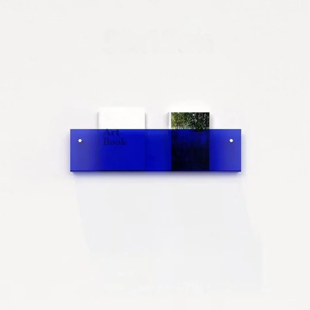 Magazine Holder Wall Shelf Clear Acrylic Space-Saving Wall-Mounted Display