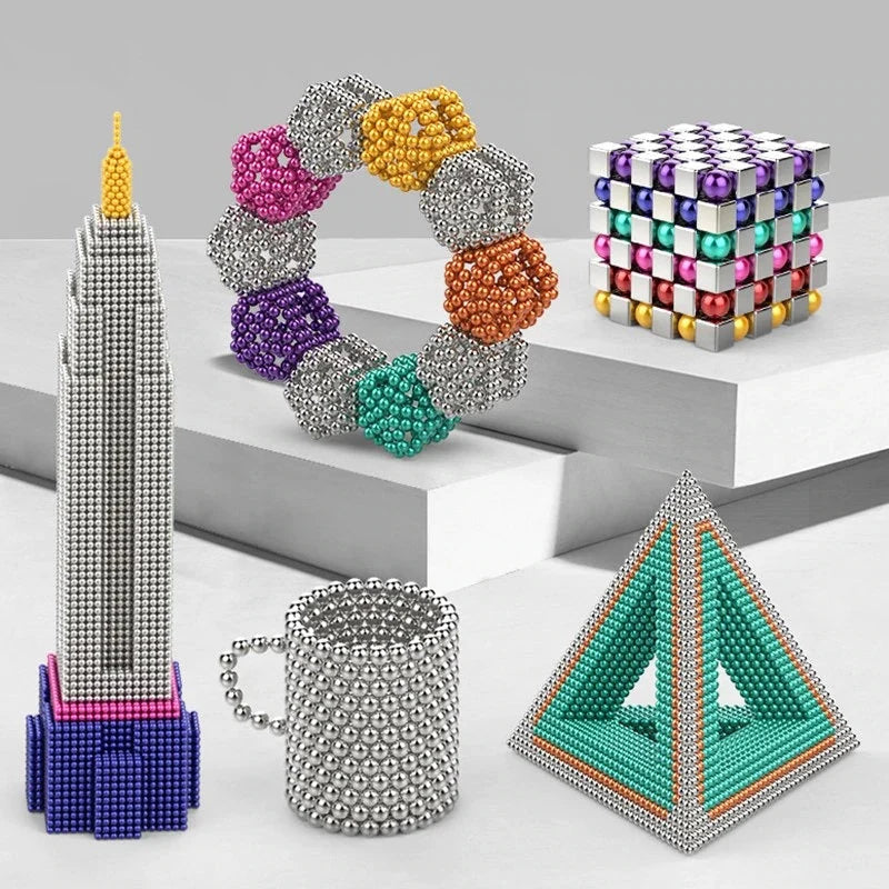 Magnetic Building Set 216 Pieces Strong Magnets