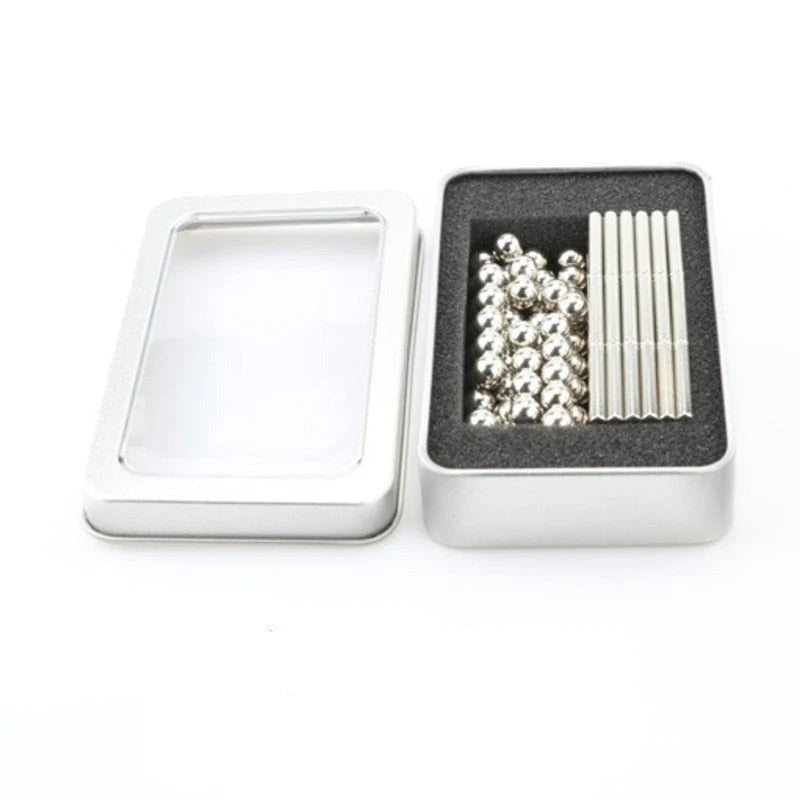 Magnetic Building Set Strong Magnets Rods & Steel Balls