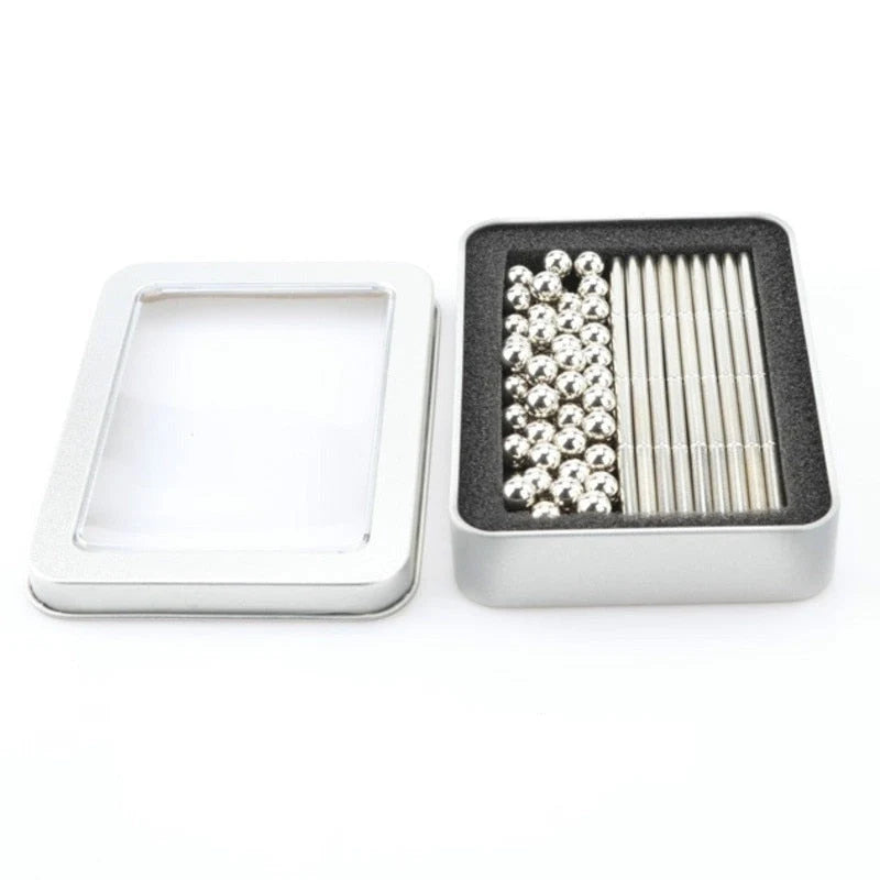 Magnetic Building Set Strong Magnets Rods & Steel Balls