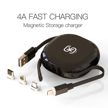 Magnetic Charging Cable 3-in-1 Connector Set Up to 4A
