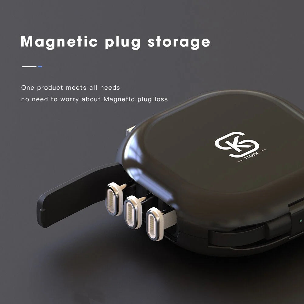 Magnetic Charging Cable 3-in-1 Connector Set Up to 4A