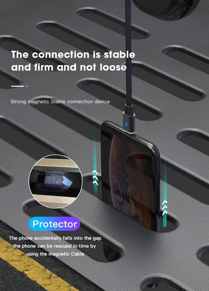Magnetic Charging Cable 3-in-1 Connector Set Up to 4A