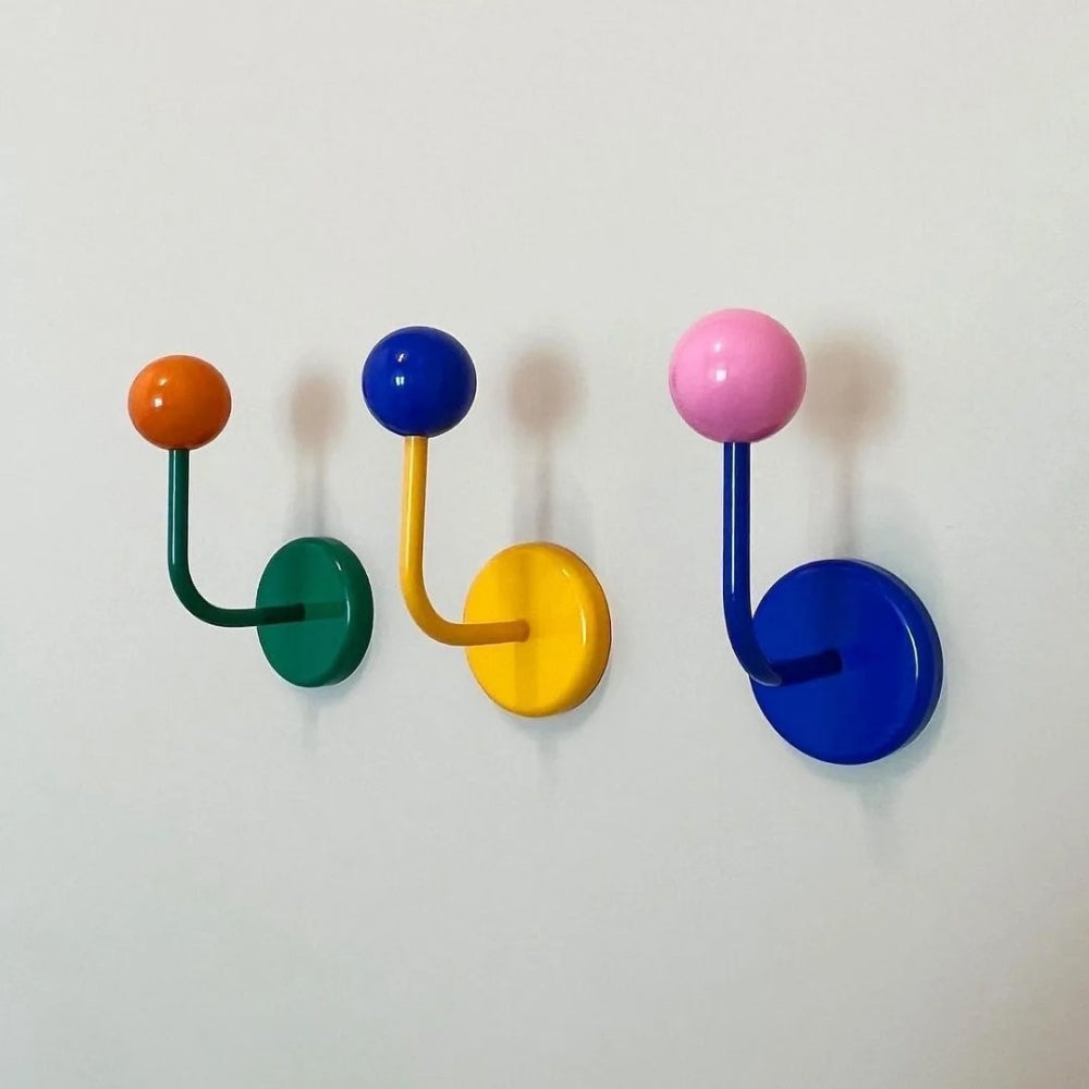 Magnetic Wall Hook Wooden Ball No Drill