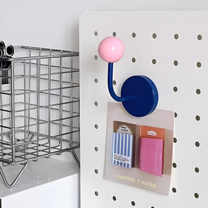Magnetic Wall Hook Wooden Ball No Drill
