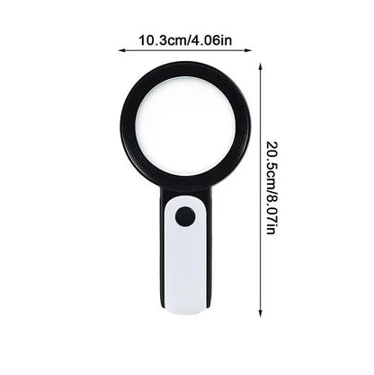 Magnifying Glass 30X With 12 LED Lights Ergonomic Handle