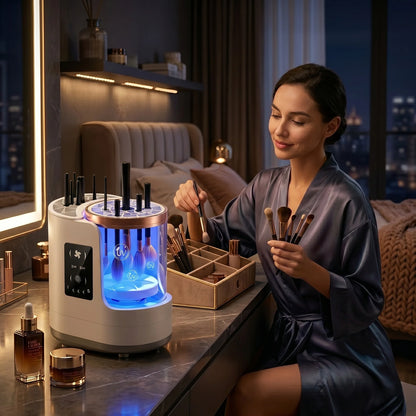 Makeup Brush Cleaner Automatic Wash & Air-Dry USB-Powered