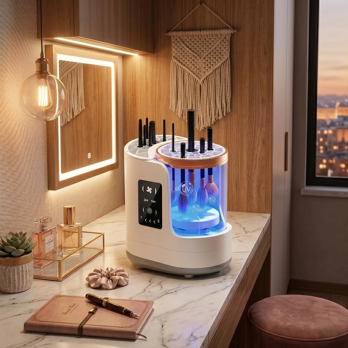Makeup Brush Cleaner Automatic Wash & Air-Dry USB-Powered
