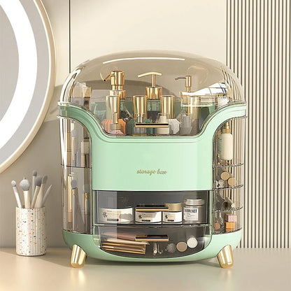 Makeup Organizer Clear Dust-Protective Compact Design