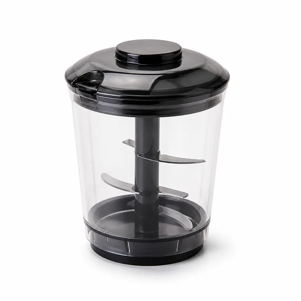 Manual Dishwasher-Safe Carbon Steel Blades Food Chopper (3-in-1)