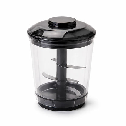 Manual Dishwasher-Safe Carbon Steel Blades Food Chopper (3-in-1)
