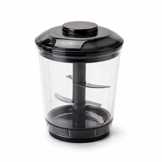 Manual Dishwasher-Safe Carbon Steel Blades Food Chopper (3-in-1)