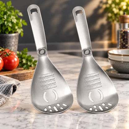 Masher & Strainer Spoon Stainless Steel Multipurpose Ergonomic Handle
