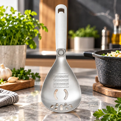 Masher & Strainer Spoon Stainless Steel Multipurpose Ergonomic Handle