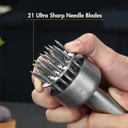 Meat Tenderizer Stainless Steel Blades Easy-Clean Design