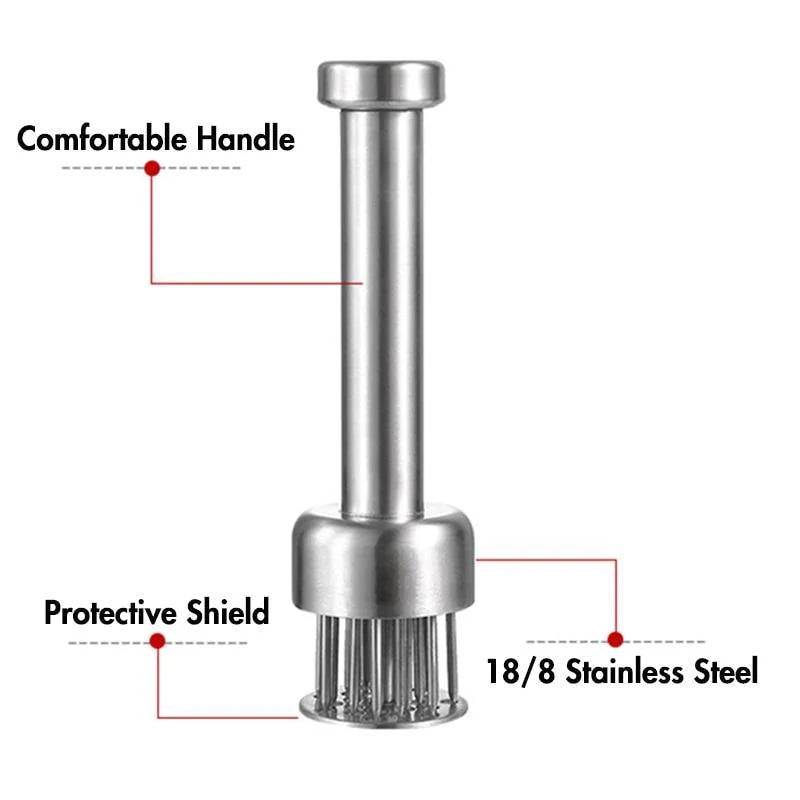 Meat Tenderizer Stainless Steel Blades Easy-Clean Design