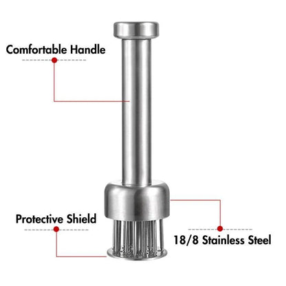Meat Tenderizer Stainless Steel Blades Easy-Clean Design