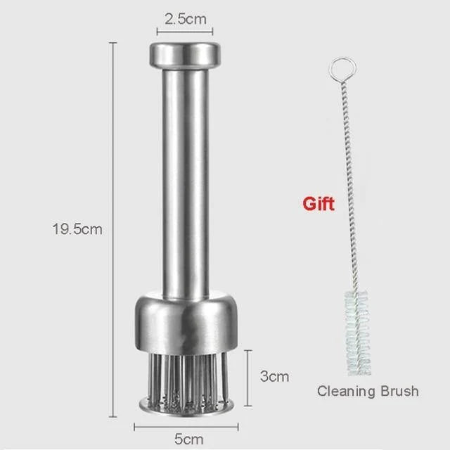 Meat Tenderizer Stainless Steel Blades Easy-Clean Design