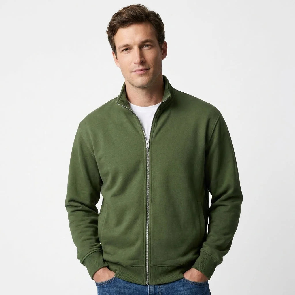 Men's Cardigan Full-Zip Contemporary Fit Machine Washable