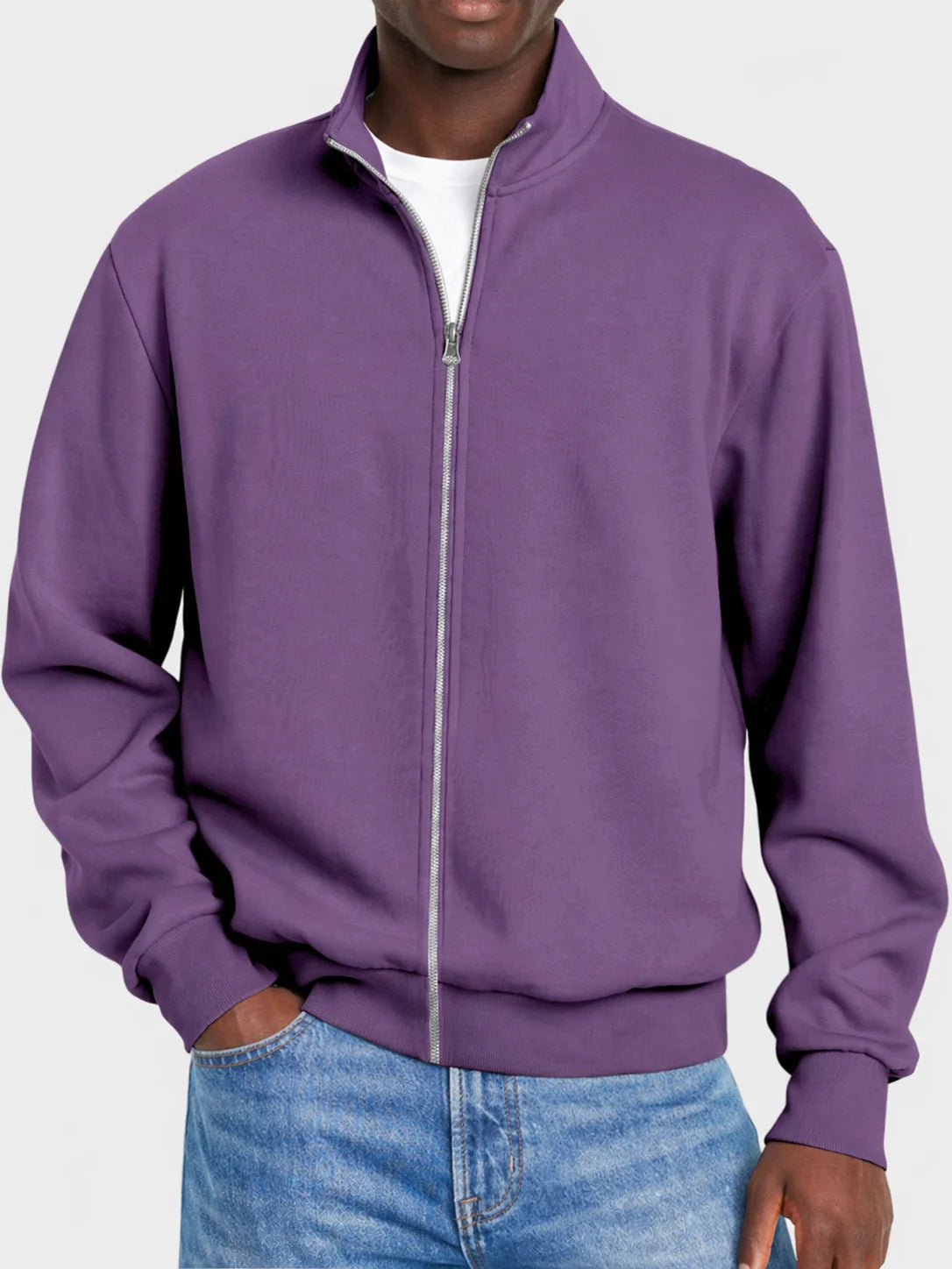 Men's Cardigan Full-Zip Contemporary Fit Machine Washable