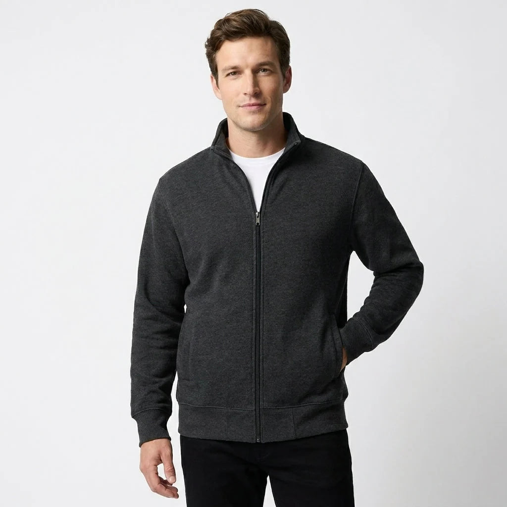 Men's Cardigan Full-Zip Contemporary Fit Machine Washable