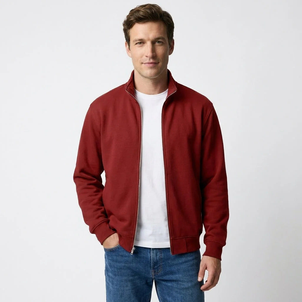 Men's Cardigan Full-Zip Contemporary Fit Machine Washable