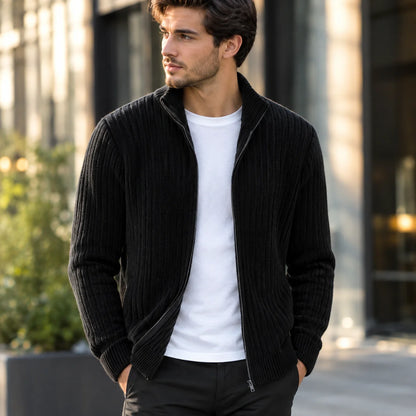Men's Cardigan Full-Zip Slim Fit Soft Knit