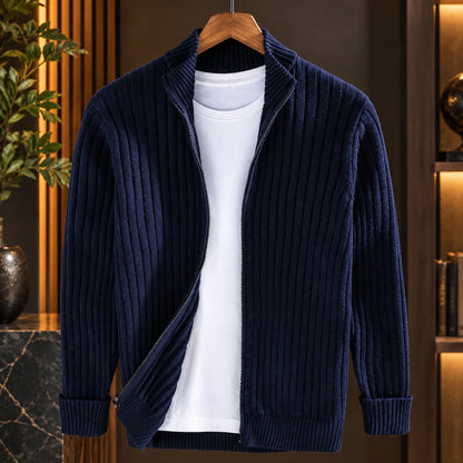 Men's Cardigan Full-Zip Slim Fit Soft Knit