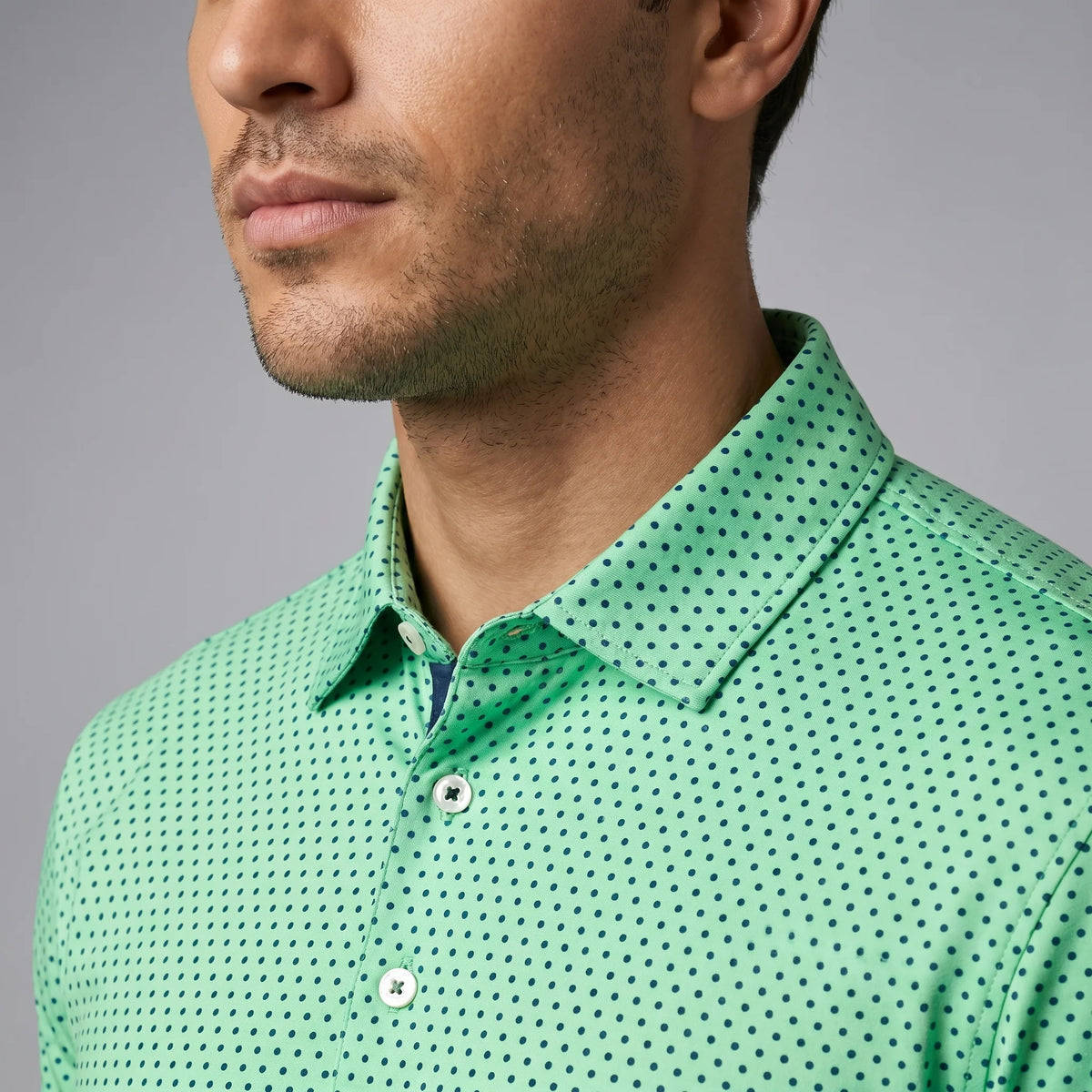 Men's Golf Polo UPF 50 Moisture-Wicking Four-Way Stretch