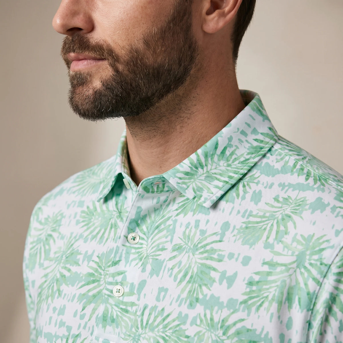 Men's Golf Polo UPF 50 Moisture-Wicking Four-Way Stretch