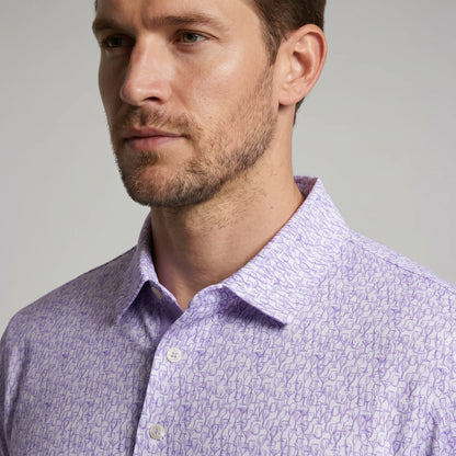Men's Golf Polo UPF 50 Moisture-Wicking Four-Way Stretch