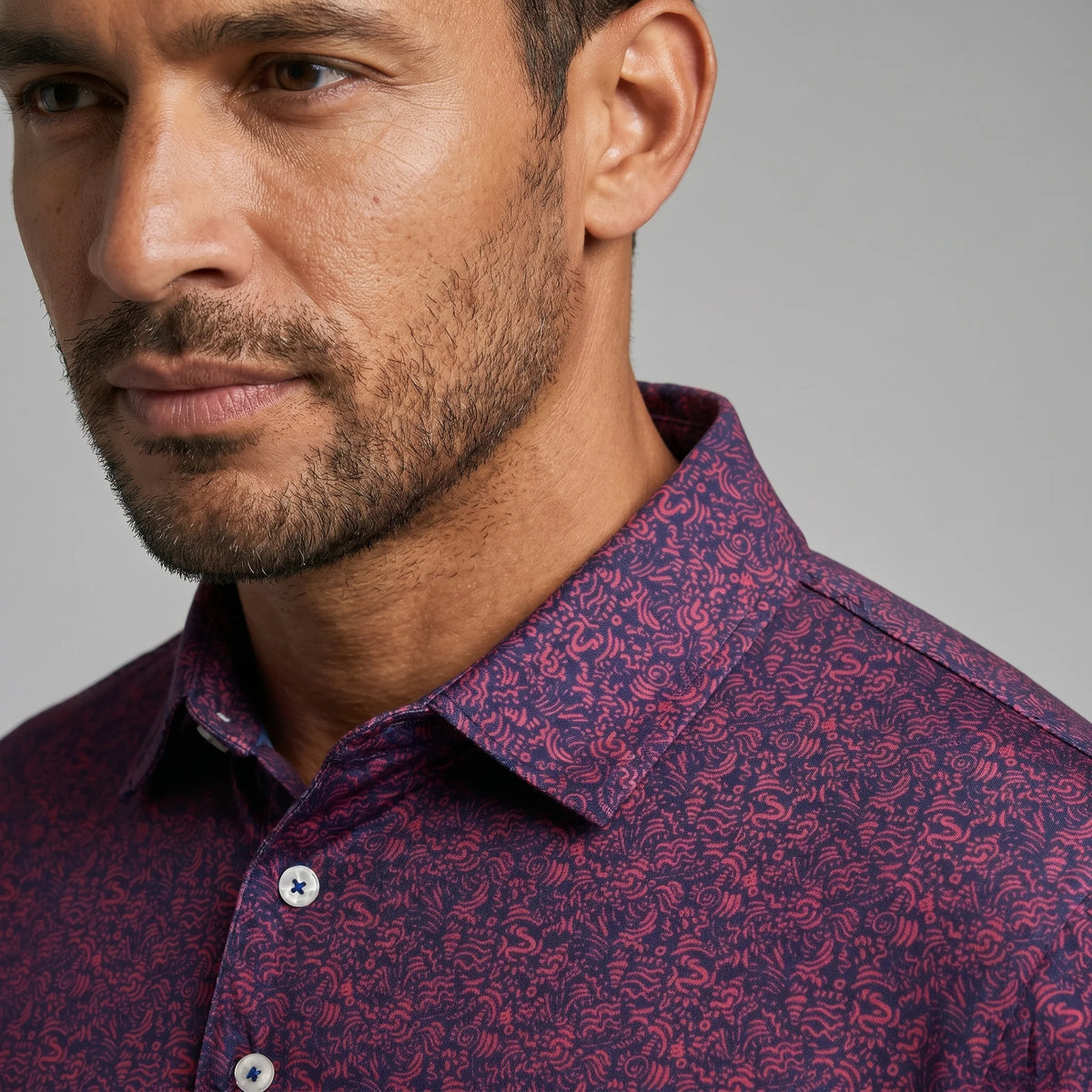 Men's Golf Polo UPF 50 Moisture-Wicking Four-Way Stretch