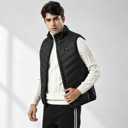 Men's Heated Vest USB-Powered Rapid Heating Wind-Resistant