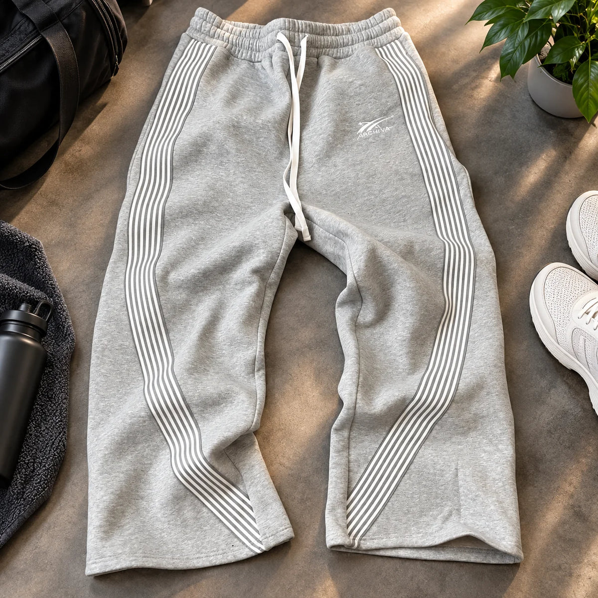 Men's Joggers Retro Side Stripe Breathable Polyester