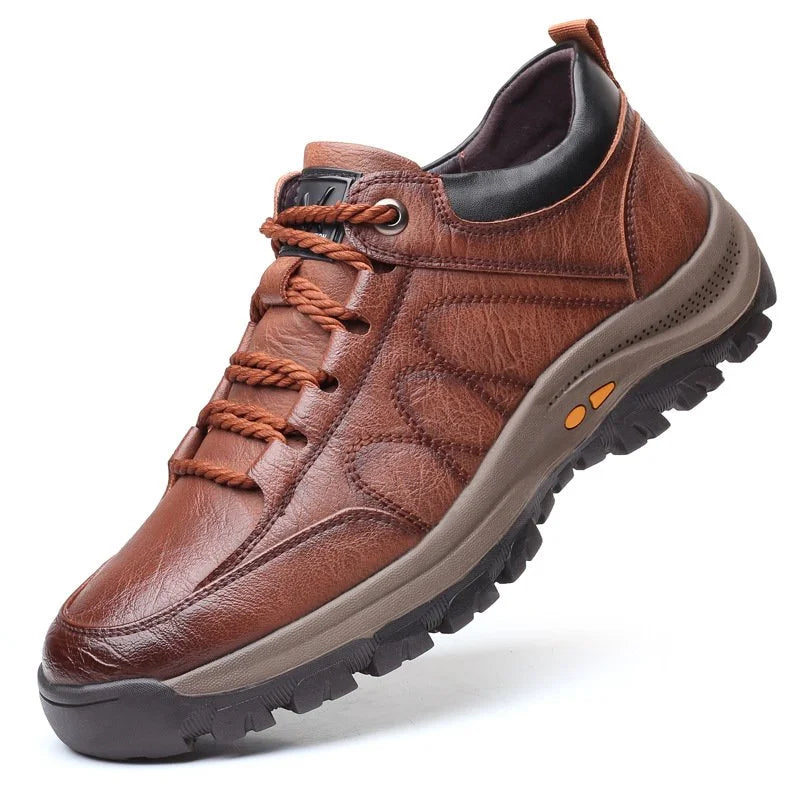 Men's Outdoor Shoes Cowhide Leather Slip-Resistant Rubber Sole