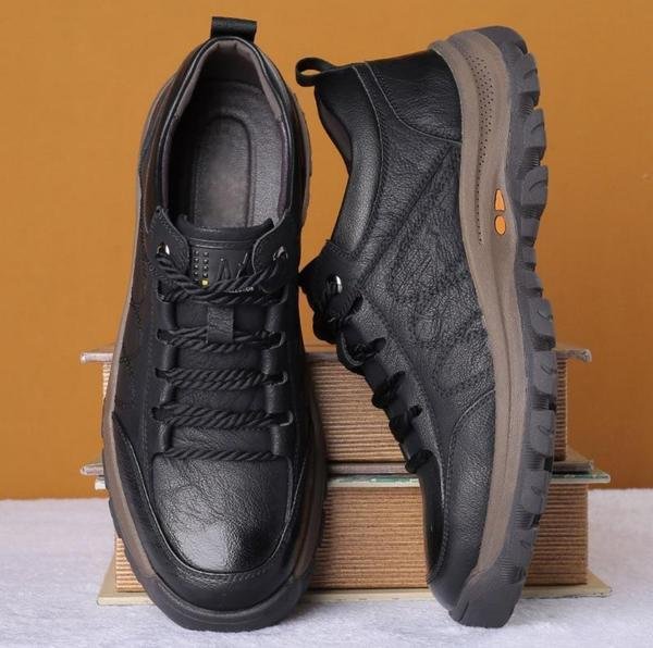 Men's Outdoor Shoes Cowhide Leather Slip-Resistant Rubber Sole
