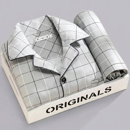 Men's Pajama Set Button-Up Soft & Breathable