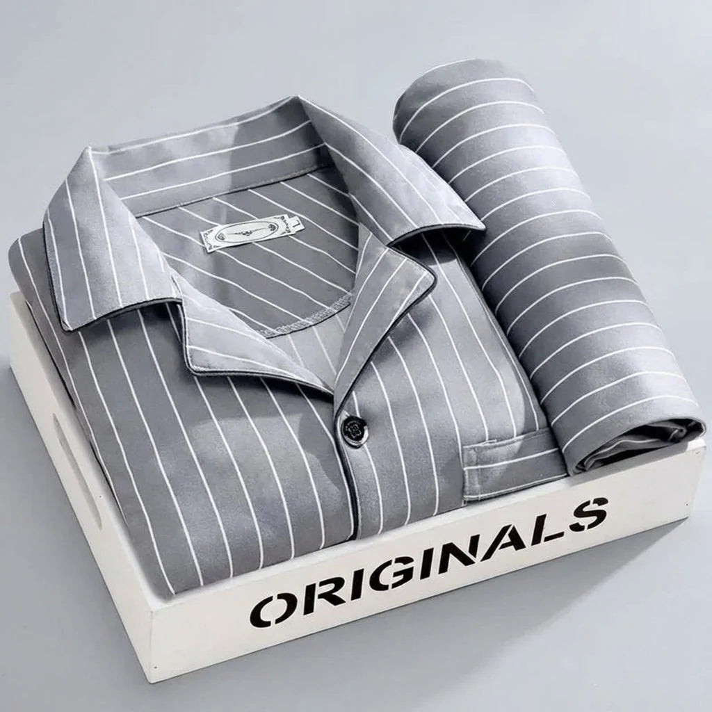Men's Pajama Set Button-Up Soft & Breathable